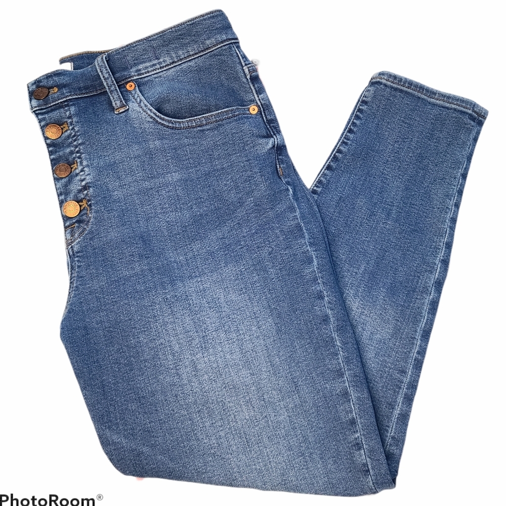Madewell 9" Mid-Rise Skinny Crop Button Fly Jeans